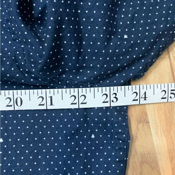 Original Penguin Navy Blue Button up collared shirt with dots and arrows XL - Picture 8 of 8